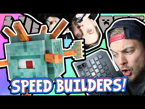MINECRAFT HALF & HALF CHALLENGE! - Speed Builders W/AshDubh