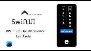 YouTube video '389. Find the Difference - LeetCode - SwiftUI - SpeedCode'