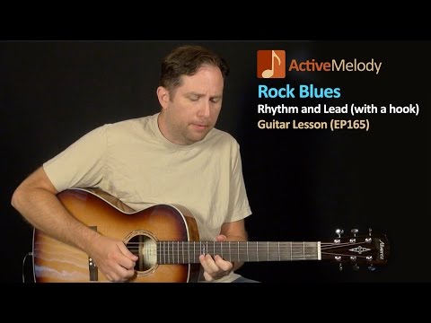 Rock Blues Guitar Lesson (With catchy riff) - Blues Rhythm and Lead Guitar Lesson - EP165