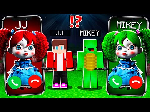 3AM CALLING JJ & MIKEY in Minecraft Maizen! Scary Poppy Dolls Clash