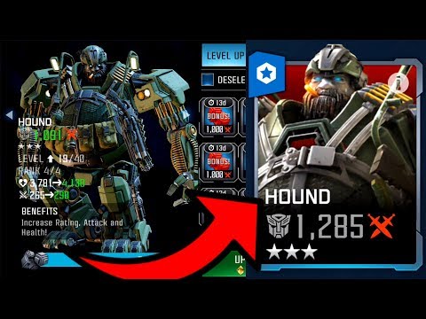 HOUND RANK UP! MAX LEVEL + AWAKENING - BEST WARRIOR BOT ? - TRANSFORMERS : Forged To Fight