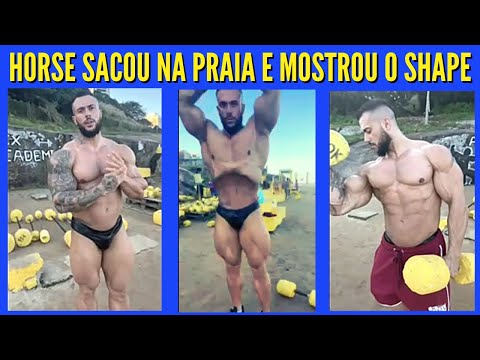 HORSE TREINA SACADO NA PRAIA E MOSTRA O SHAPE