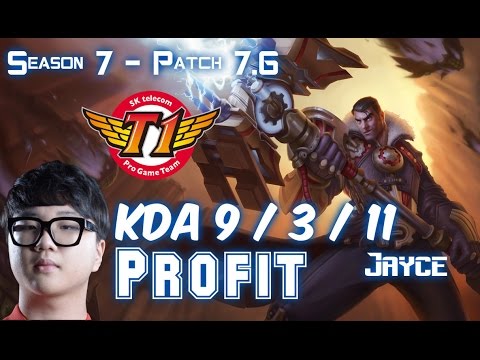 SKT T1 Profit JAYCE vs FIZZ Top - Patch 7.6 KR Ranked