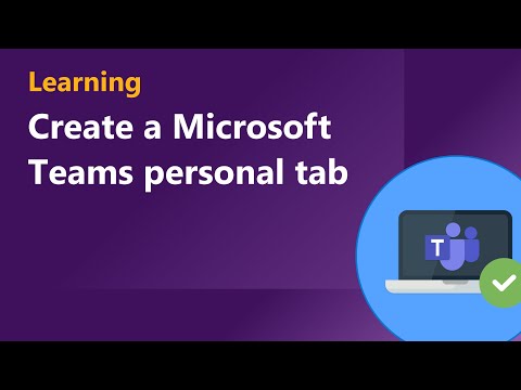 Create a Microsoft Teams personal tab