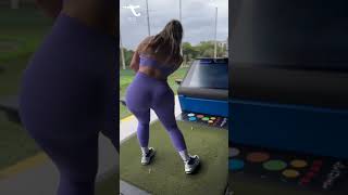 When girl go golfing 2 #short #golf #girl