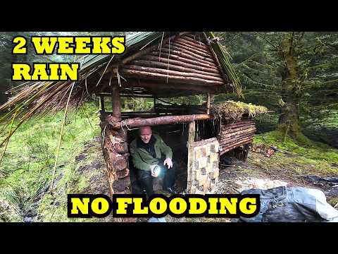 2 Weeks NON-STOP Rain ..My Dugout DID NOT Flood .Cosy Interior build
