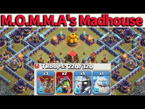 220 Troops How To 3 Star M.O.M.M.A's Madhouse（Clash of Clans）COC