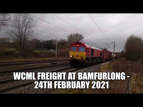 WCML Freight at Bamfurlong - 24th February 2021
