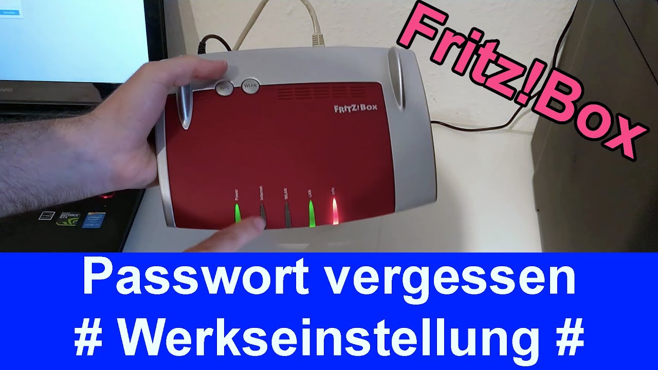 Fritz!Box Werkseinstellungen zurücksetzen bei vergessenem Passwort