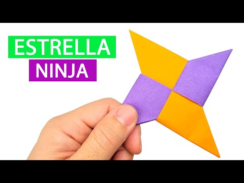 🥷 Estrella ninja de papel fácil paso a paso - Shuriken origami