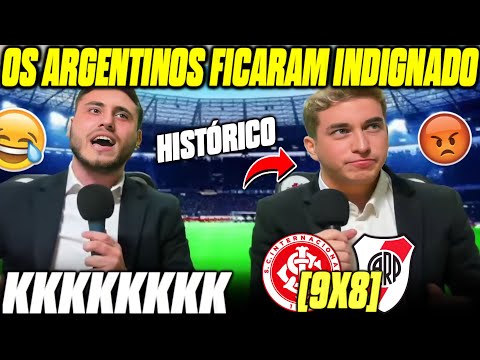 REAÇÕES DOS ARGENTINOS NA CLASSIFICAÇÃO DO INTERNACIONAL! REACT INTERNACIONAL 2X1 RIVER PLATE