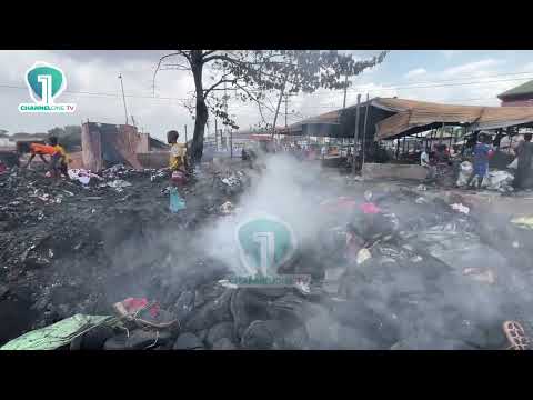 Fire Destroys Stalls and Goods at Tafo Moro Market in Old Tafo