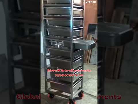 Stainless steel cooling rack trolley