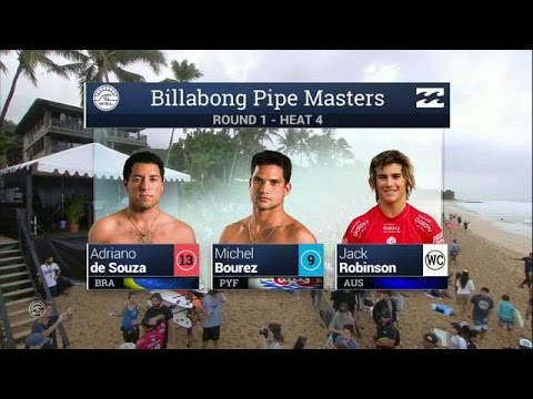 de Souza vs Bourez vs Robinson - Round One, Heat 4 - 2015 Billabong Pipe Masters