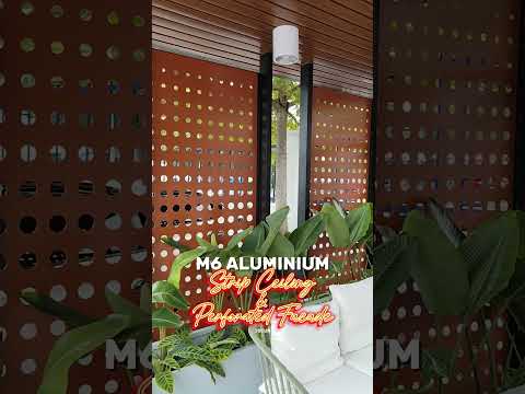 M6 ALUMINIUM STRIP CEILING & PERFORATED FACADES