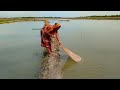 Cast Net Fishing Beautiful Village Woman Catching Fish With A Cast Net Part 41