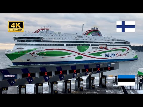TALLINK MEGASTAR FERRY FROM HELSINKI TO TALLINN, ESTONIA - A Massive Floating Duty Free Store (4K)