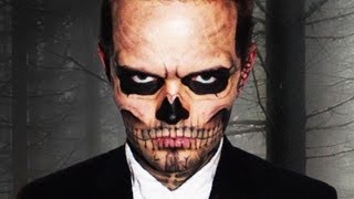 Zombie Boy / Tate - American Horror Story - Lady Gaga Born this way - Skull Makeup Tutorial!