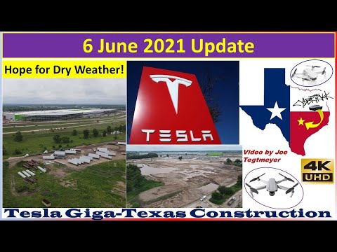 Tesla Gigafactory Texas 6 June 2021 Cyber Truck & Model Y Factory Construction Update (07:30AM)