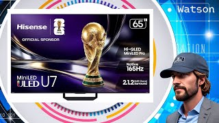 Hisense U7SG 65 inch Hi-QLED MiniLED Pro 4K TV, 165Hz Refresh, Multi-channel Surround Sound