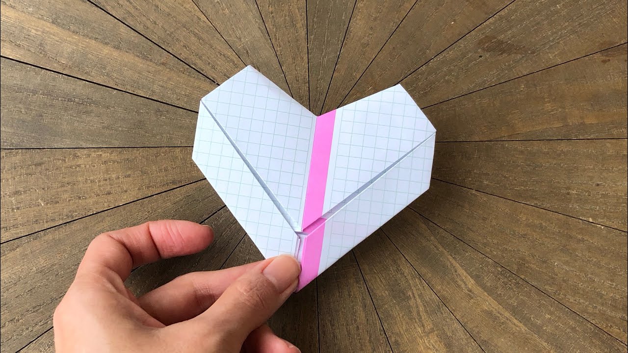 【折り紙】ハートのラブレターの折り方｜簡単・手紙が書ける折り紙