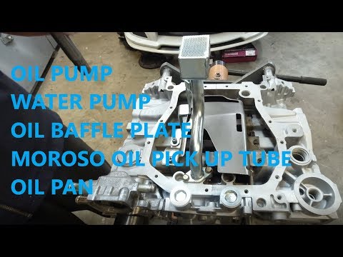 Subaru STI EJ25 build part 3 oil and water pump, moroso pick up tube