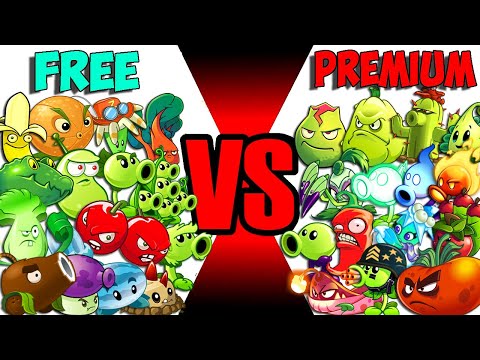 Team FREE Plants Vs PREMIUM Plants - PvZ 2 v9.8.1 Team Plant Vs Team Plant