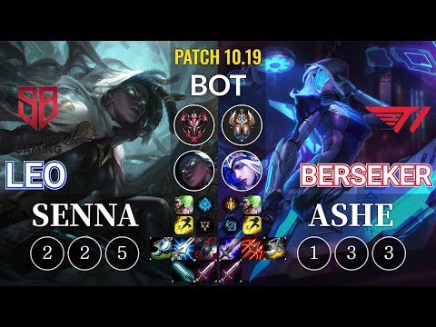 SB Leo Senna vs T1 Berseker Ashe Bot - KR Patch 10.19