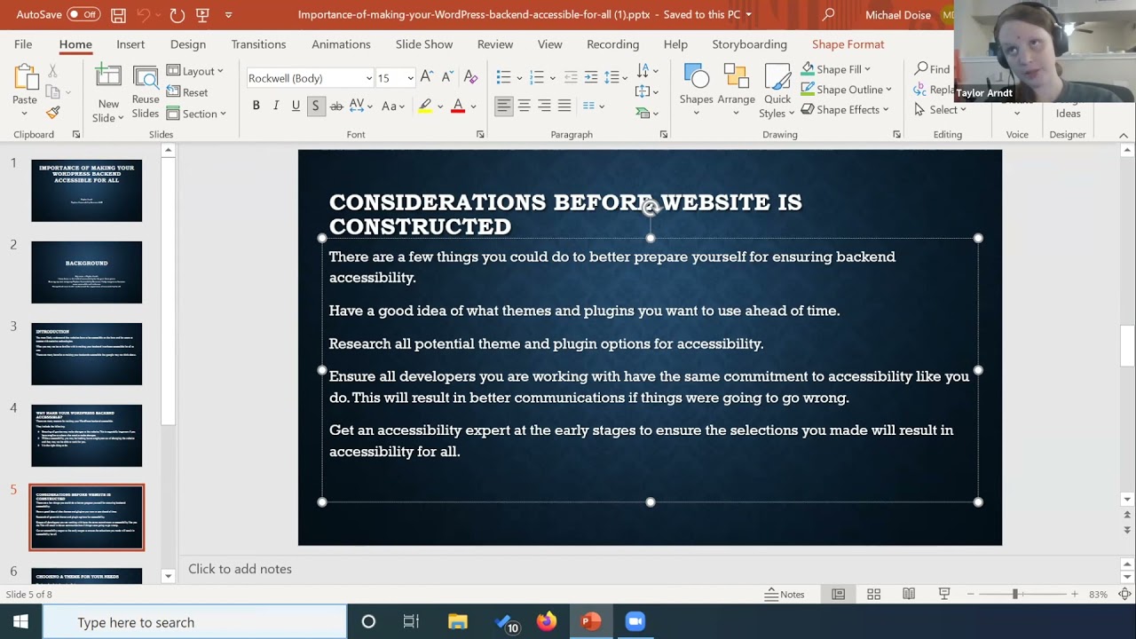 WordPress Accessibility Meetup: Importance of Making Your WordPress Backend Accessible