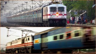 preview picture of video 'RARE: 25 Coacher Shaan-E-Bhopal Express & WAP-5 Chhattisgarh Express Tear Ajhai at 110 kmph'