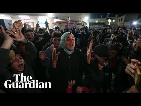Scenes of joy as Palestinians in Gaza react to ceasefire deal announcement
