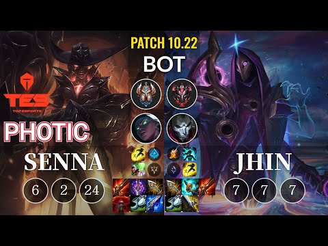 TES Photic Senna vs Jhin Bot - KR Patch 10.22