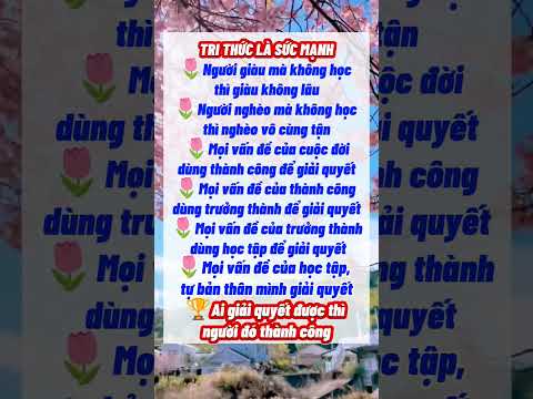 TRI THỨC LÀ SỨC MẠNH