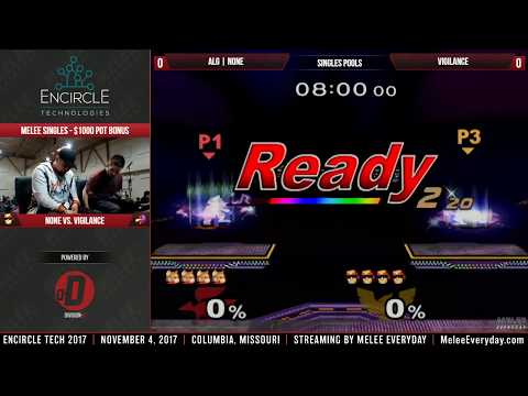 Encircle Tech 2017 - ALG | n0ne (C. Falcon) vs. Vigilance (Fox) - SSBM - Singles Pools
