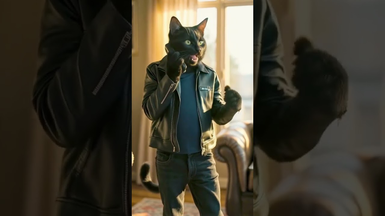 How white cat cheated on black cat  #cat #catvideos #genstory #funny #funnyvideo #aistories