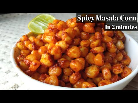 Masala Corn Recipe In 2 Minutes | Corn Chaat Recipe | Spicy Sweet Corn Chaat