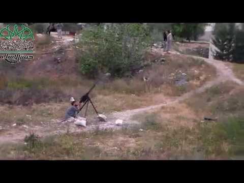 التصدي لطيران الحربي من قبل لواء أهل البيت التابع لجيش الإسلام في ريف حماة الشمالي