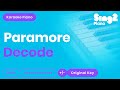 Paramore - Decode (Karaoke Piano)