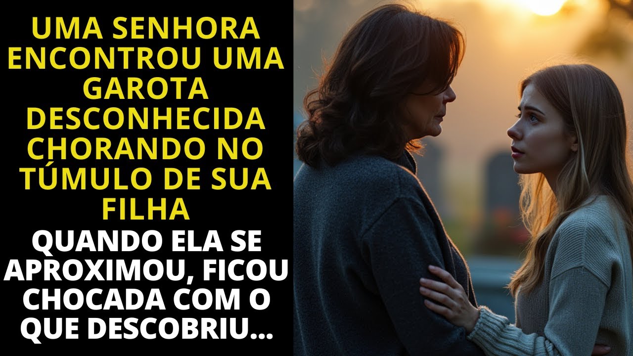 Uma senhora encontrou uma garota chorando no túmulo de sua filha. Quando ela se aproximou...