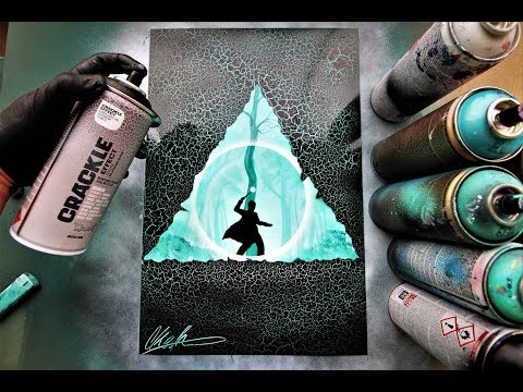 Harry Potter & The Deathly Hallows - SPRAY PAINT ART - by Skech Video