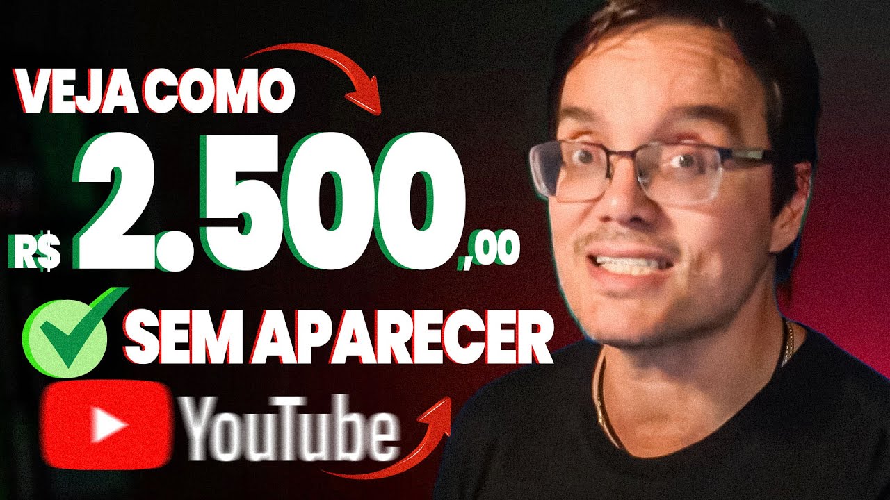 GANHE R$2500 MÊS SEM APARECER NO YOUTUBE EM 2024 [MODELO DE METAS]