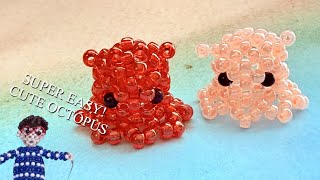 【310】初心者でも作れる！ころんと可愛いメンダコの立体ビーズ🐙【材料少なめ】