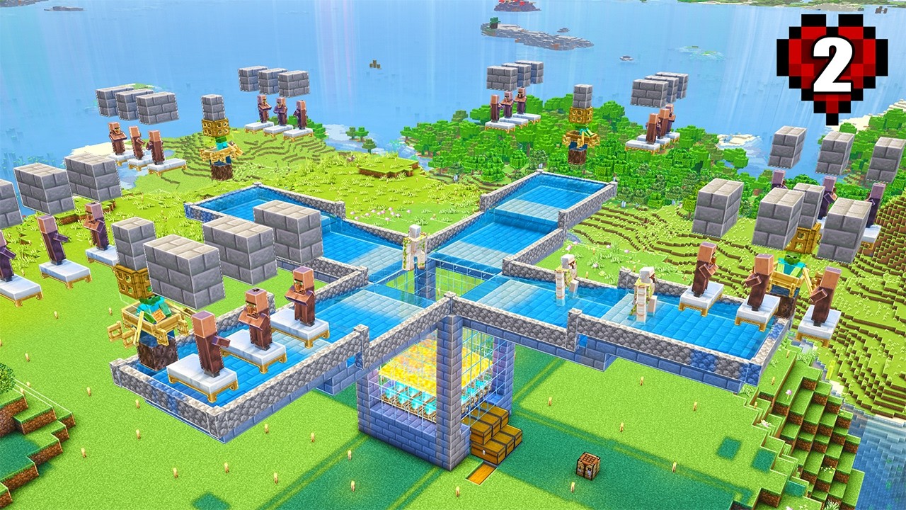 100 Days Building Auto Farms in My Forever World in Minecraft Hardcore