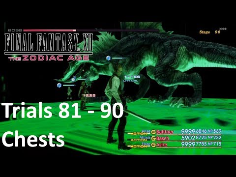 Final Fantasy XII The Zodiac Age - Trial Mode Stage 81 - 90 with Chests (PS4)