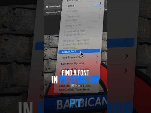 How to find a Font in Photoshop