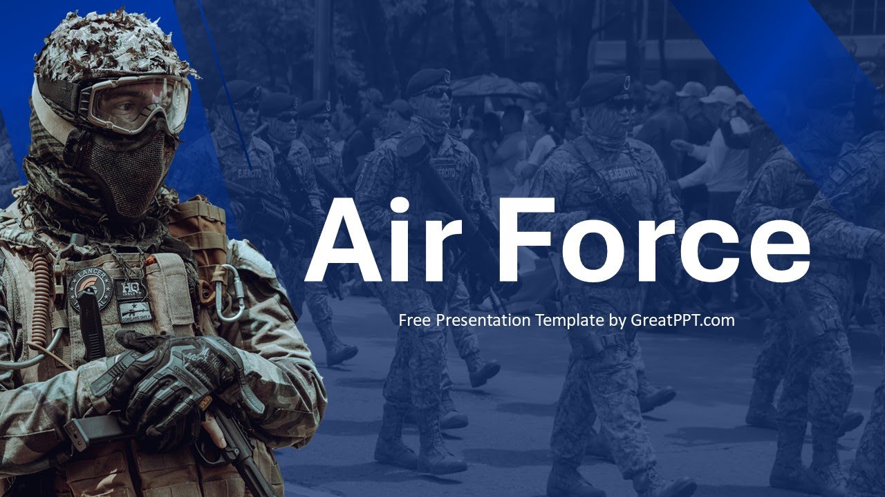 Free Air Force PowerPoint Template & Google Slides Theme by GreatPPT