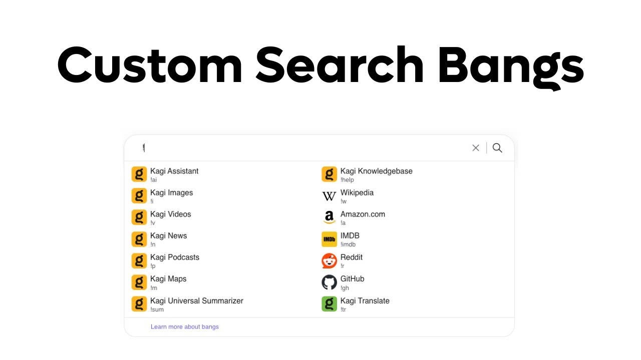 How to Create Custom Bangs in Kagi Search video thumbnail