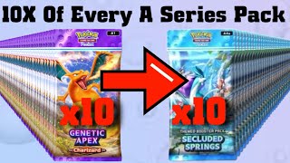 Opening 100 A Series Booster Packs In Pokemon TCG Pocket!!! $100 Virtual Opening!!!