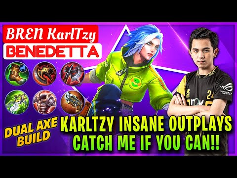 KarlTzy Insane Outplays, Catch Me If You Can [ BREN KarlTzy Benedetta ]  Gojo Satoru Mobile Legends