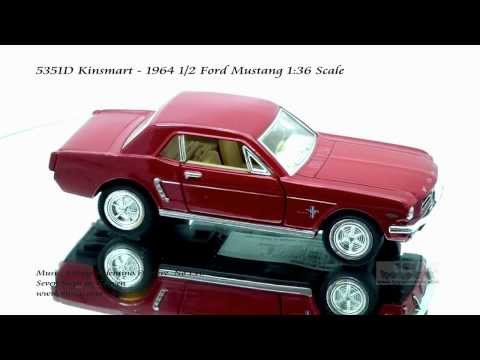 Металлическая машинка Kinsmart 1:36 «1964 1/2 Ford Mustang» KT5351D, инерционная / Черный